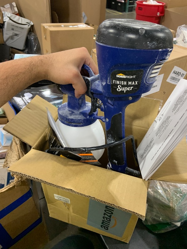 Photo 1 of HomeRight C800971 Super Finish Max, Includes 3 Brass Spray Tips, 3 Spray Patterns, Easy to Clean HVLP Paint Sprayer, Great for Furniture, Cabinets, Trim & More, Sprays Stains, Sealers & Latex Paints
