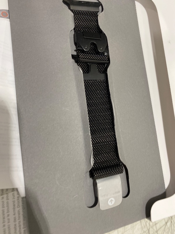 Photo 1 of Apple Watch Band - Milanese Loop - 49mm - Black - Medium