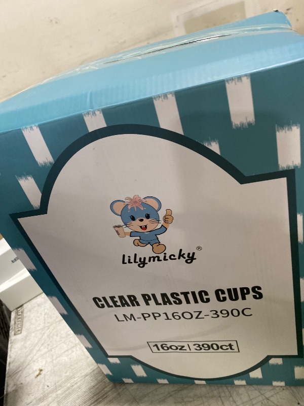 Photo 1 of Lilymicky 390 Pack 16 oz Clear Plastic Cups, Cold Disposable Plastic Drinking Cups for Parties, Picnic, BBQ, Travel, and Events