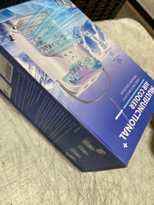 Photo 1 of Portable Air Conditioners, Air Conditioner, Dual Nozzle AC Unit with Remote Control, 1600ML Tank, 3 Speeds, Timer & 70° Adjustable Airflow, Evaporative Mini Air Conditioner for Bedroom, Office Camping
