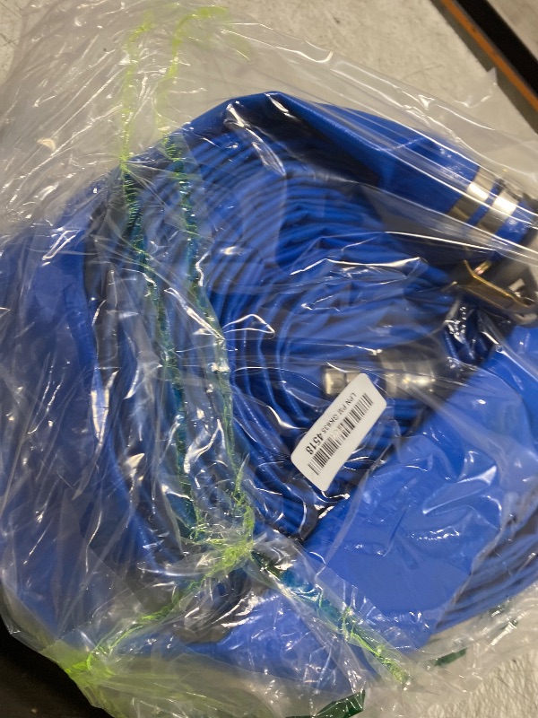 Photo 1 of 2" x 100 Ft Discharge Hose, Heavy Duty PVC Lay Flat Water Backwash Hose,Durable Pool Drain Hose with Aluminum CE Fittings for Water Pump And Filters