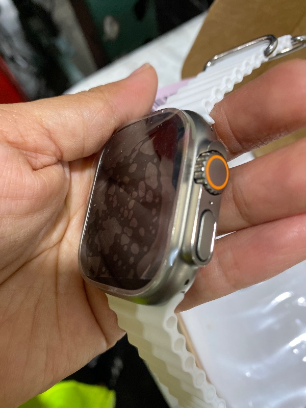 Photo 1 of Apple Watch Ultra 2 [GPS + Cellular 49mm] Smartwatch with Rugged Titanium Case & White Ocean Band. Fitness Tracker, Precision GPS, Action Button, Extra-Long Battery Life, Bright Retina Display