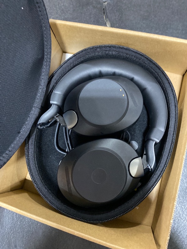 Photo 1 of Jabra Evolve2 85 Wireless PC Headset – Noise Cancelling UC Certified Stereo Headphones with Long-Lasting Battery – USB-C Bluetooth Adapter – Black