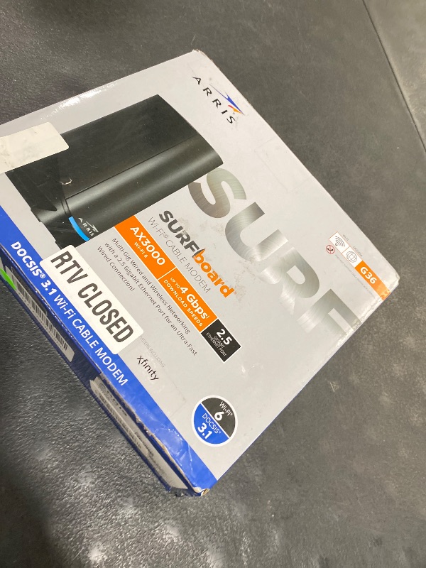 Photo 1 of ARRIS Surfboard G36 DOCSIS 3.1 Multi-Gig Modem & Wi-Fi 6 Router | AX3000