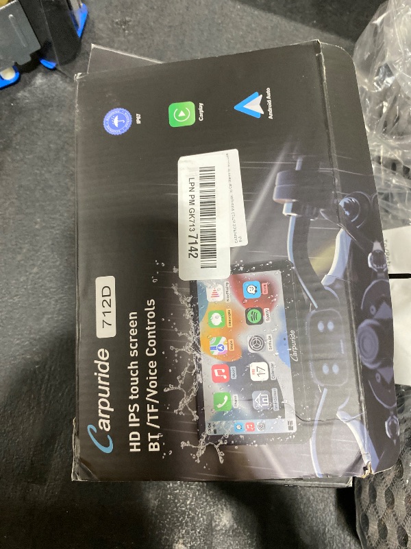 Photo 1 of Carpuride W712D 7" Carplay and Android Auto Screen 1080p Dual Dash Cam