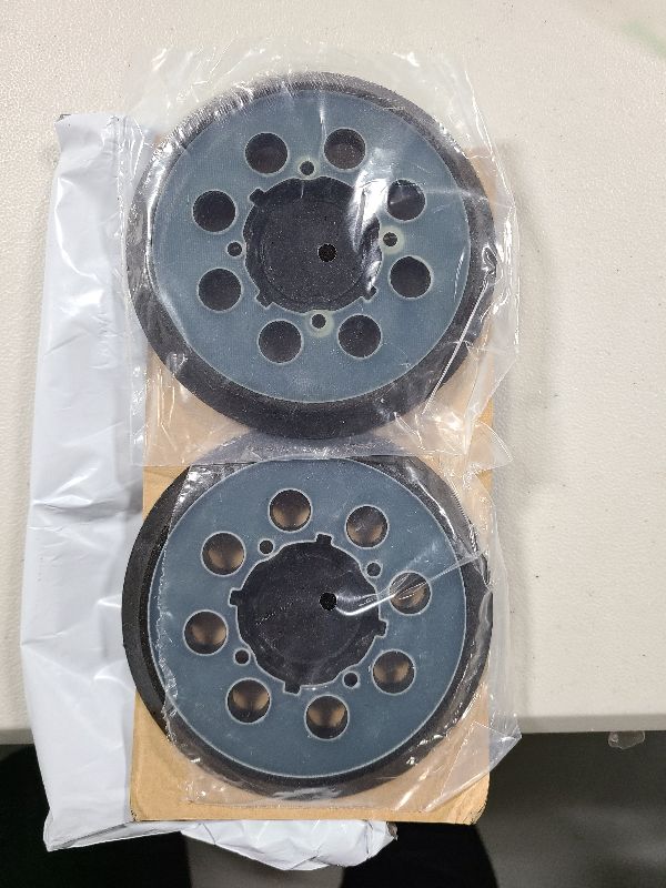 Photo 1 of 2 Pack 5 Inch 8 Hole Hook and Loop Replacement Sanding Backing Pad Sander Pad for 5" Craftsman CMCW220B & CMEW231 Random Orbit Sander