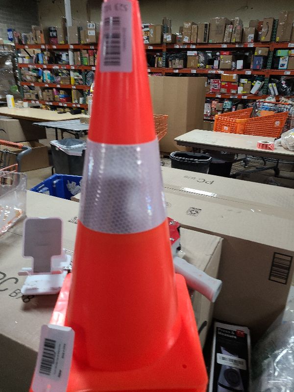 Photo 1 of 15 inch Traffic Safety Cones with Reflective Collars,[4 Pack]Orange Construction Cones| Parking Cones| Soccer Training Cones |Road Cones for Parking lot, Driveway, Sport and Driving Training.