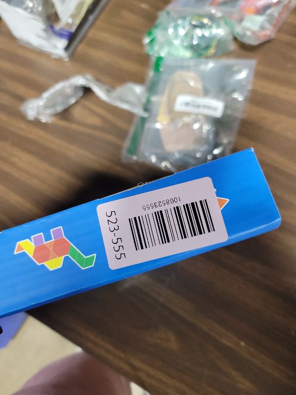 Photo 1 of 155 PCS Wooden Pattern Blocks Set, 24 Double-Sided Design Cards(48 Patterns) Geometric Shape Puzzle Fun Tangram Montessori Learning Toys for Kids Ages 4-8 (A Storage Bag & A Gift Box)