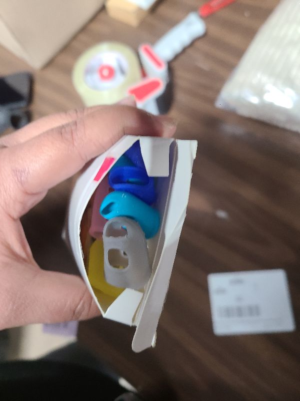 Photo 1 of 20 Pieces Rubber Thimble - Thimbles for Hand Sewing with Finger Protection, Durable Rubber Finger Tips for Quilting, Knitting, Embroidery, Paperwork & Crafts (5 Sizes)