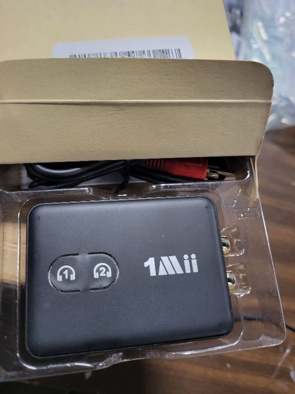 Photo 1 of 1Mii RCA Bluetooth 5.3 Adapter for TV, 3.5mm AUX Bluetooth Transmitter Receiver for 2 AirPods or Headphones, Home Stereo, Speakers, Projector, Treadmills, PC, with Volume Control, aptX Low Latency
