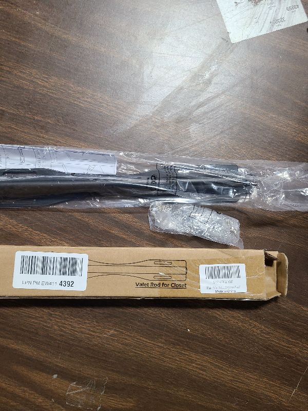 Photo 1 of 12" Valet Rod For Closet Pull Out Slide Out Adjustable Heavy Duty Valet Rod For Closet, Laundry Room, Bedroom, Bathroom(Black)