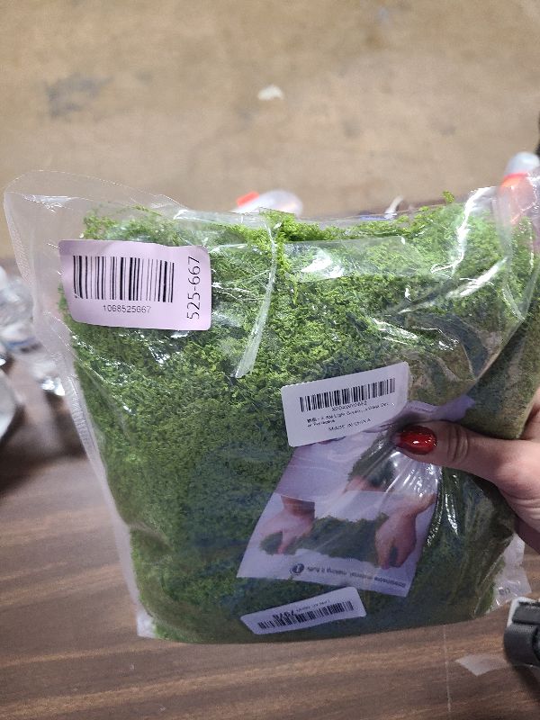 Photo 1 of  Fake Moss - Realistic Artificial Greenery, Decorative Moss for Crafts Terrariums planterr Vases | for Succulents Home Wall Wedding Holiday Aquarium Outdoor Seasonal Decor
