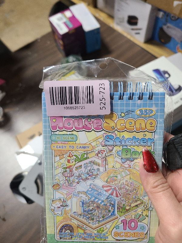 Photo 1 of 10 Sets DIY 3D House Stickers, Scene Miniature Sticker Book, Cute Cartoon Scenes for Women Girls Teen Kids, Make Your Own Sticker, Fun Room BookRelief Stress Pass The Time