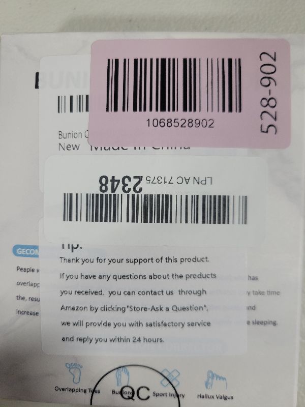 Photo 1 of 2PCS Bunion Corrector for Women & Men Big Toe Straightener-Bunions Correction Women & Men-Bunion Splint-Bunions Pads for Bunion Relief-Hallux Valgus Pain Relief,Comfortable & Breathable for Day/Night