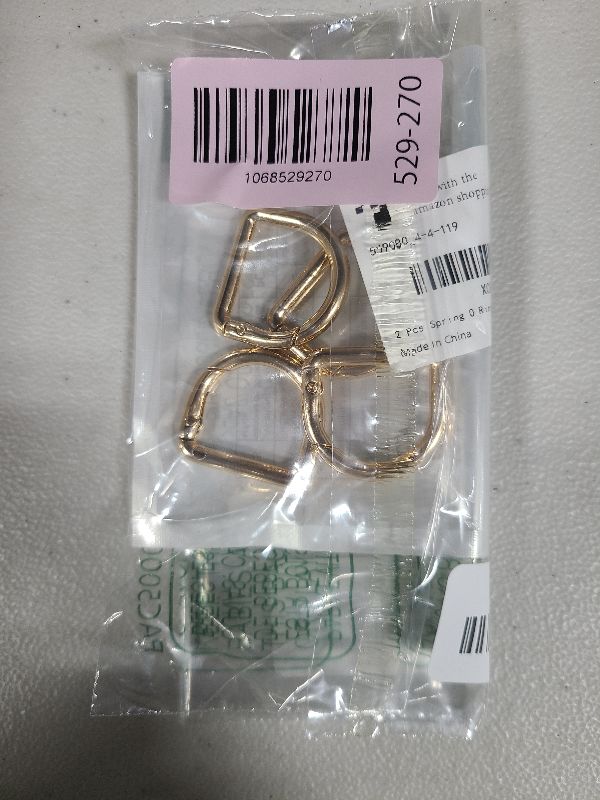 Photo 1 of 2 Pcs Spring O Ring Clip for Purse Strap Oval Snap Clip Gold Key Rings for Keychain Alloy Round Buckle Key Hook Purse Strap Extender Clip for Keys, Bag, Handbag, Crafts 1.93"×0.94"