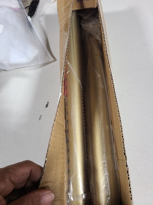 Photo 1 of 1.3 Inch Diameter Closet Rods for Hanging Clothes 17-51 Inch Adjustable, Metal Heavy Duty Closet Pole, Gold Closet Bar for Hanging Clothes, Suitable for Closet, Wardrobes, Bathroom, Windows