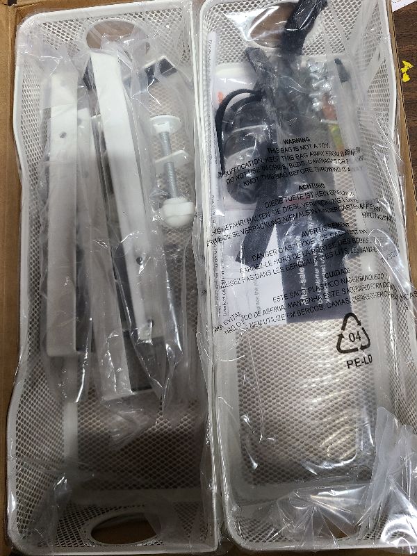 Photo 1 of 2 Pack Under Desk Cable Management Box White, Cinati 26.8" Wire Organizers No Drill, Cord Organization Tray with Clamp for Office, Home - No Damage to Desk