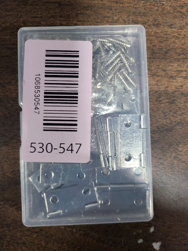 Photo 1 of 14 Sets Small Hinges with Screws, Stainless Steel Jewelry Box Hardware Hinges Silver, 1 Inch Mini Hinges for Wooden Box, Miniature Folding Butt Hinges, Small Hinge Metal