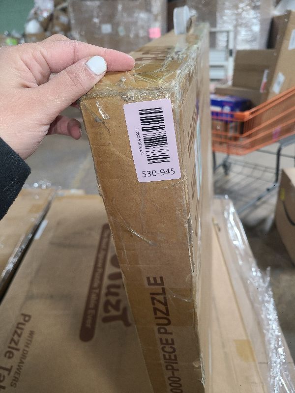 Photo 1 of 1000 Pieces Rotating Plastic Puzzle Board 3-in-1 Double-Sided/Tilting/Rotating, Portable Table 31.93"x24.06" Spinning Jigsaw Puzzle Table with Cover Lazy Susan Gift for Seniors Adults