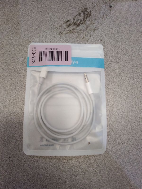 Photo 1 of (Apple MFi Certified) iPhone AUX Cord,Lightning to 1/8 Inch Audio Cable,3.3ft, Headphone Jack Adapter Male Aux Stereo Audio Cable Compatible for iPhone 14/13/12/11/XR/X/8/7 (White)