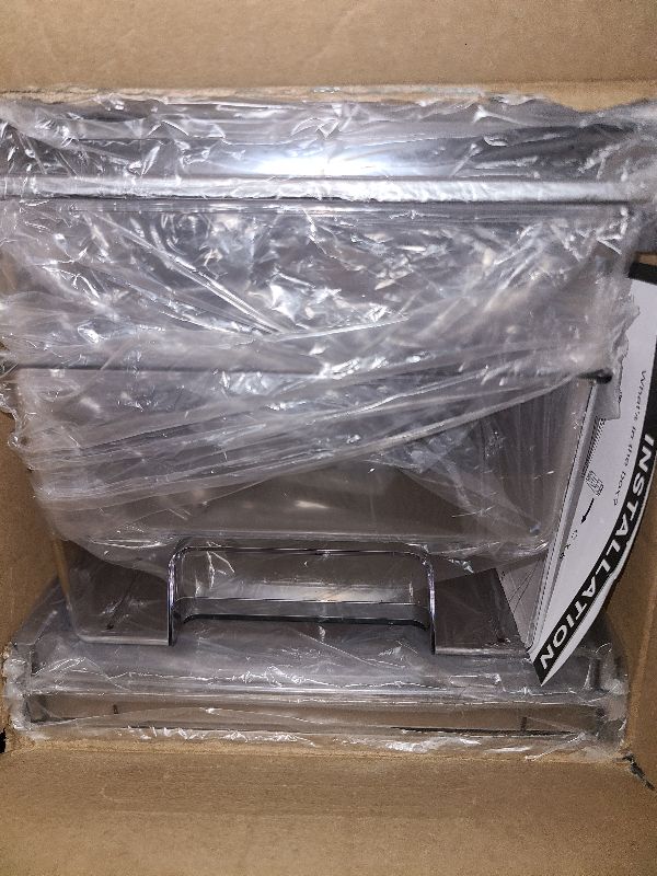 Photo 1 of 2 Pack Stackable Storage Drawers,Plastic Organizers Bins, Drawers Storage with Handles and Movable Dividers for Organization and Storage in Fridge,Bathroom, Pantry, Kitchen Cabinets, Under Sink