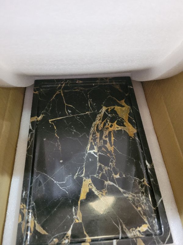 Photo 1 of 100% Natural Marble Serving Tray Luxury Calaccata Viola Marble Storage Tray for Home Decor Stone Tray for Bathroom/Kitchen/Vanity/Dresser,Plate Holder for Tissues, Candles, Towel