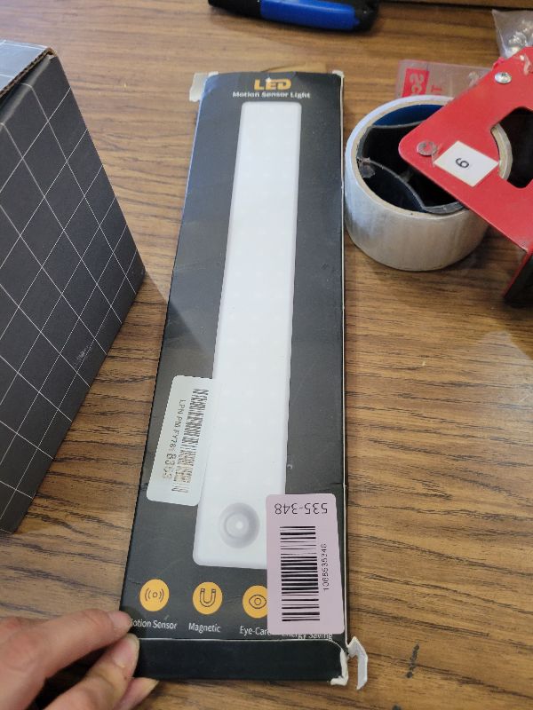 Photo 1 of 13inch Under Cabinet Lighting, 3 Color Temperatures Motion Sensor Light Indoor, USB Rechargeable Battery Operated Closet Lights, Dimmable LED Cabinet Lights, Under Counter Light for Kitchen (2 Pack)