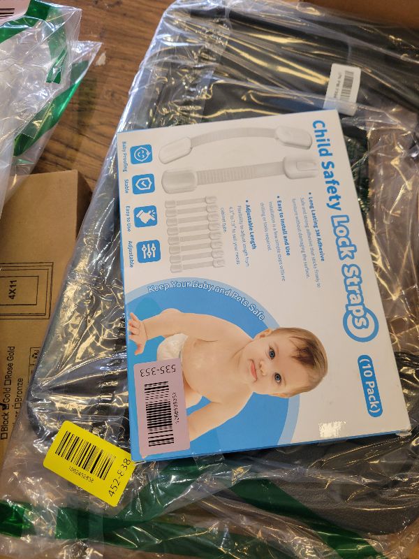 Photo 1 of 10 Pack Cabinet Locks Baby Proofing, Child Proof Cabinet Locks with 3M Adhesive - Easy Installation with Adjustable Straps, Multi-Purpose Child Safety Latches for Drawers Fridge Trash Cans Toilets