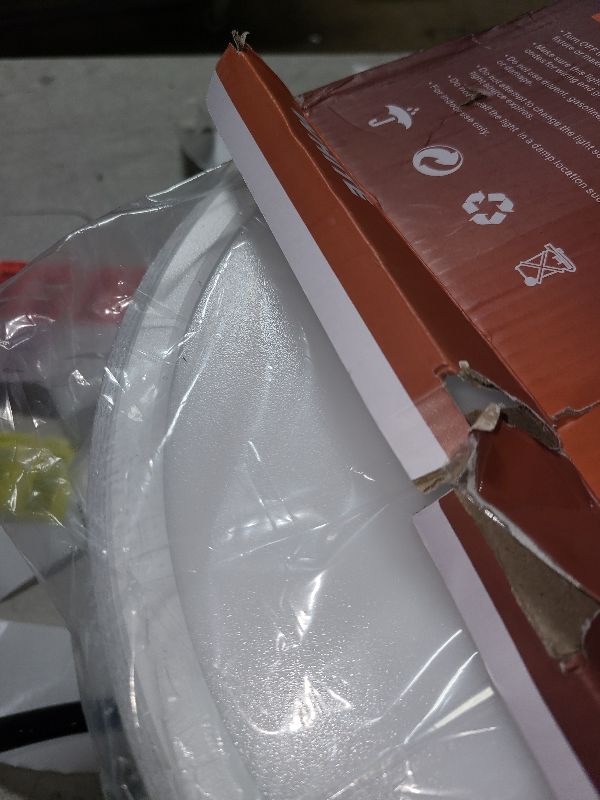 Photo 1 of 1 Pack 12 Inch White LED Flush Mount Ceiling Light with Night Light 2000K, 3000K-6000K 5 Color Temperature 24W 2400LM Ultra-Slim Ceiling Light Fixture with Remote, Round Ceiling Lights for Bedroom