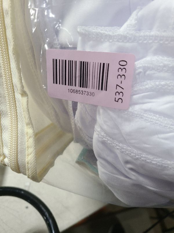 Photo 1 of 20ftx40ft White Ceiling Curtain for Wedding Parties – 4 Panels Wrinkle-Free 40 FT Long Tent Draping Curtains for Wedding, Birthday & Theme Parties, 40ft Height with Rod Pocket