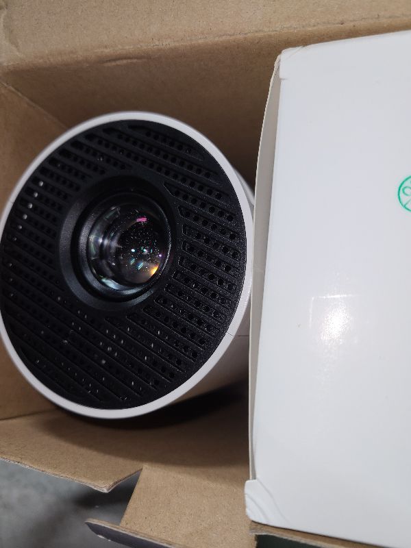 Photo 1 of [Built-in Apps & 2026 Upgraded] Mini Projector Support 4K 1080P Auto Keystone 180° Rotatable with WiFi 6 and Bluetooth 5.4, Projector Portable Compatibile with HDMI/TV Stick/Memory Stick/Laptop-White