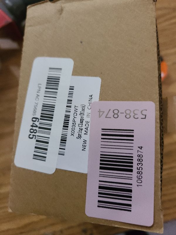 Photo 1 of 12 Pack Plastic Spring Clamps, 3.5inch Small Heavy Duty Clips for Crafts, Backdrop Stand, Woodworking, Photography Studios (Black)