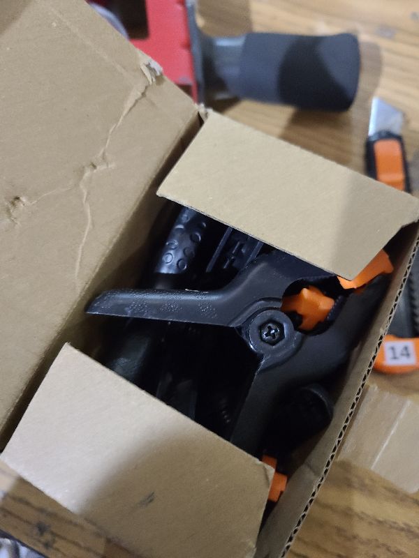 Photo 1 of 12 Pack Plastic Spring Clamps, 3.5inch Small Heavy Duty Clips for Crafts, Backdrop Stand, Woodworking, Photography Studios (Black)