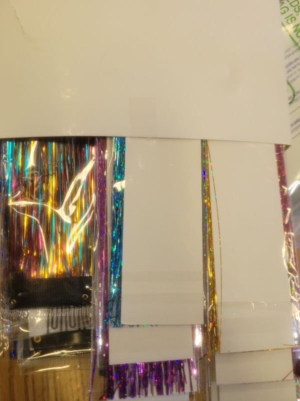 Photo 1 of 19.7 Inch Clip In Hair Fairy Tinsel Kit Clips Clip On Glitter Hair Tinsel Extensions 12 Colors