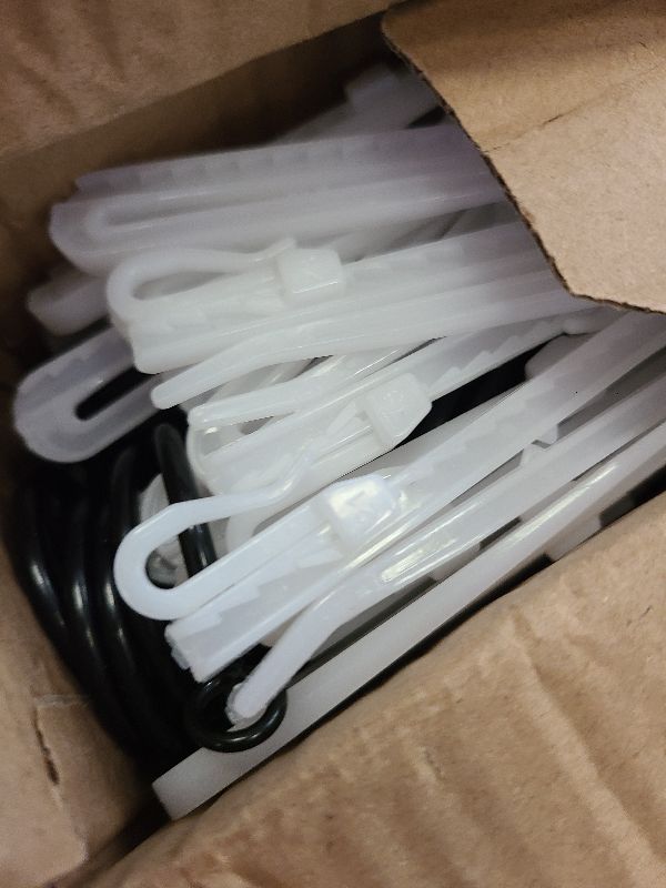 Photo 1 of 1.25 Inch Curtain Rings with Hooks, 30 Pack Black Metal Drapery Rings with Pins Hooks for Window Door Bathroom Shower Curtain