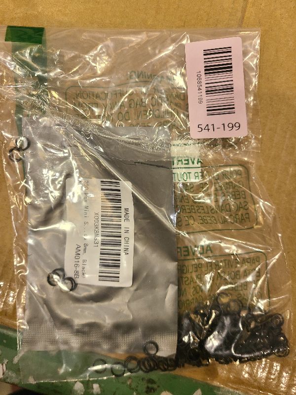 Photo 1 of 200pcs 8mm Mini Split Jump Ring with Double Loops Small Round Metal Black Key Rings Connectors for Making Handwork Charms Pendants Key Chains Ornaments DIY Crafts Accessories