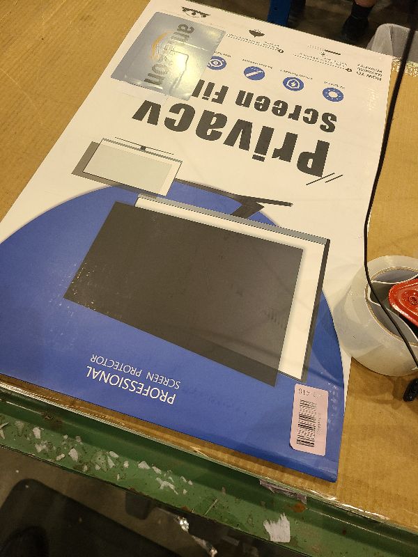 Photo 1 of [2-Pack] 27 Inch Privacy Screen for Computer Monitor 16:9 Aspect Ratio, Eye Protection Anti Blue Light Glare Shield, 27inch Removable Black Blackout Anti Spy Desktop Security Private Filter