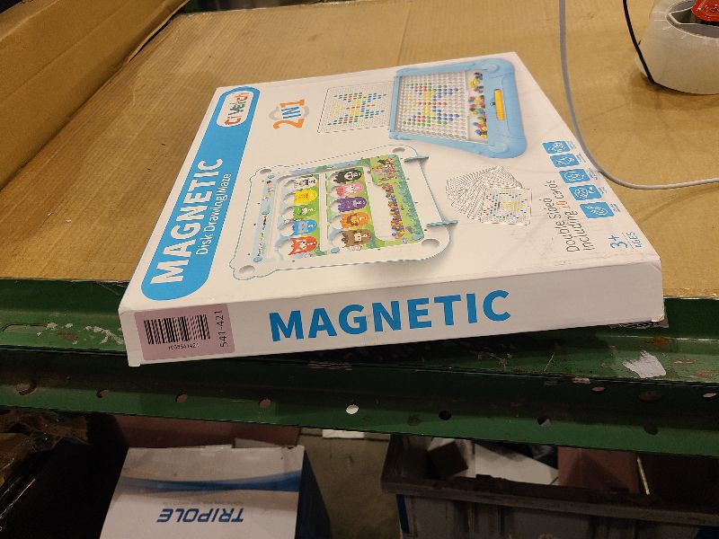 Photo 1 of 2-IN-1 Large Magnetic Drawing Board for Toddlers Kids, Magnetic Color and Number Maze, Magnetic Dot Art Board for Kids, Montessori Education Travel Toys for Boys Girls Age 3 4 5 6 7 8 Years Old