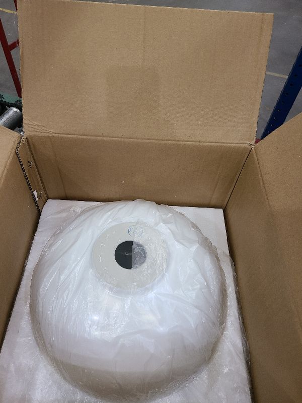 Photo 1 of 13 Inch Round Bathroom Bowl Sink Above Counter, QISHKA Small White Ceramic Vanity Vessel Sink - 13" x 13" Countertop Circle Art Basin for Space-Saving