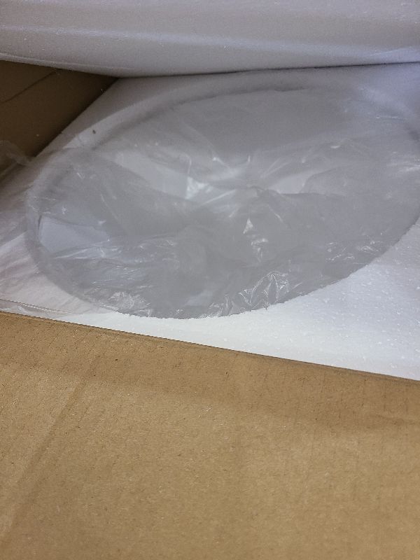 Photo 1 of 13 Inch Round Bathroom Bowl Sink Above Counter, QISHKA Small White Ceramic Vanity Vessel Sink - 13" x 13" Countertop Circle Art Basin for Space-Saving