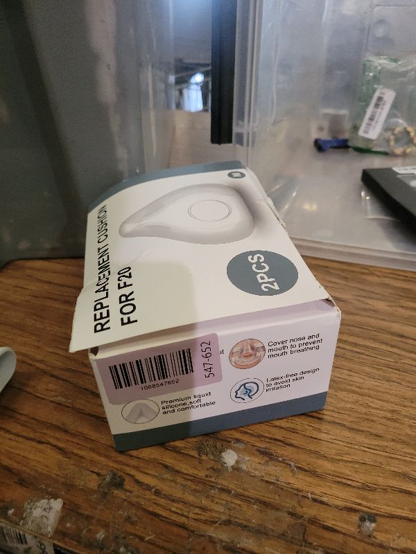 Photo 1 of 2 Pack Replacement Cushion Compatible with F20 AirFit AirTouch CPAP Mask, Premium and Snug Fit, Soft and Durable Material, Covers Nose and Mouth (Medium)