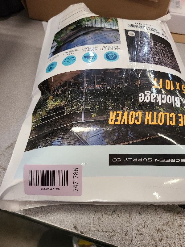 Photo 1 of [WindscreenSupplyCo] 55% 6.5 x 10 FT Shade Cloth Sun Shade Net with Grommets Sunblock Mesh Tarp for Garden Plants Cover Greenhouse and Patio