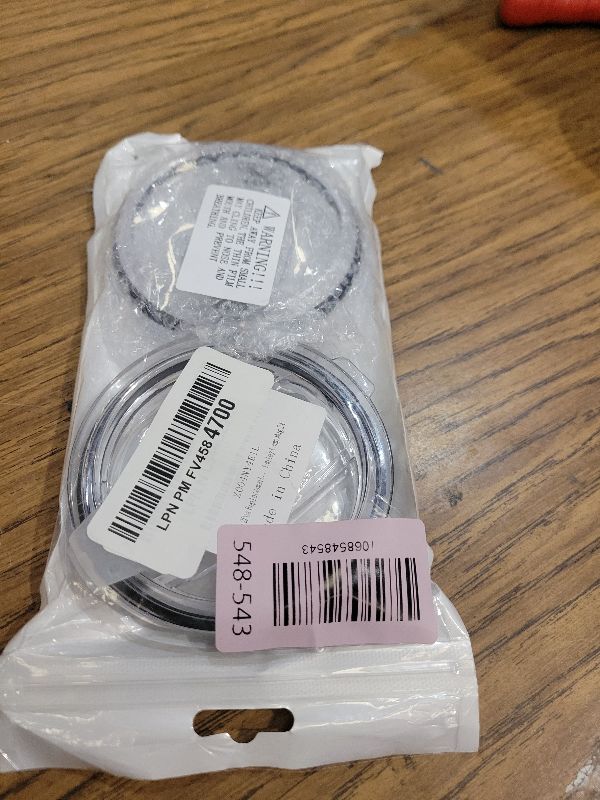 Photo 1 of 2 Pcs Replacement Lid Compatible with Stanley Camp Mug 24 oz, Spill Proof Mug Cup Lids with Sealing Silicone Ring, BPA-Free, Dishwasher Safe for Drinking Cup Cover, Clear