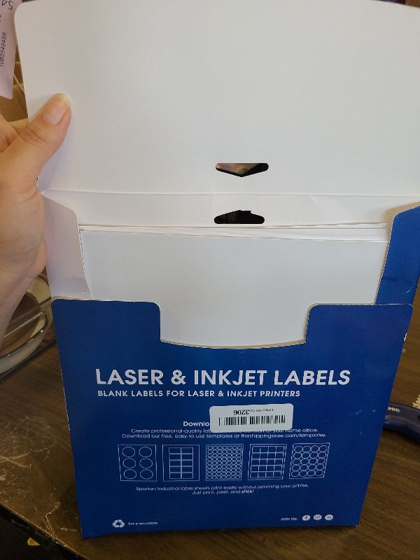 Photo 1 of 2" Printable Round Labels for Laser and Inkjet Printers - 600 Blank Labels, 30 Sheets for Thank You Stickers, Price Tags, QR Codes, Business Logos - Spartan Industrial Template C004