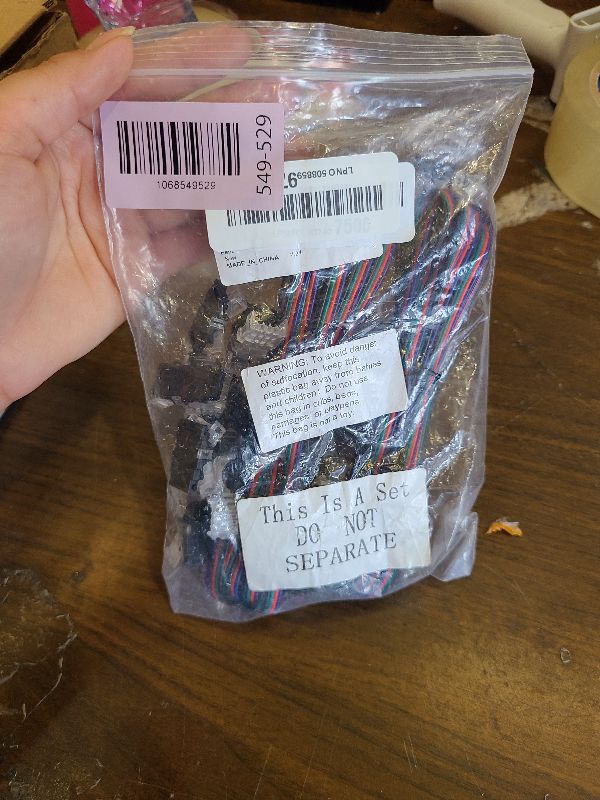 Photo 1 of 20 Pieces 4 Pin LED Light Strip Connectors Waterproof 10mm RGB 5050 LED Strip Lights Connector Strip to Wire Connector LED Strip Jumper Connector with 2 Pieces 16.4 Feet Extension Cables