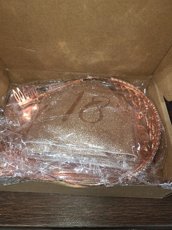 Photo 1 of 18th Birthday Decorations Set, Including 18th Tiara and Sash, Happy Birthday Banner, Cake Toppers, Number Candles and Balloons Set, Rose Gold