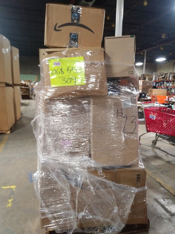 Photo 1 of AS IS GENERAL MERCHANDISE 
PALLET ROUGHLY 6O ITEMS
