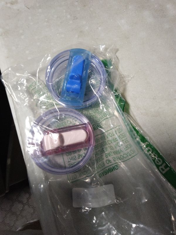 Photo 1 of 2 Pack 40 oz Tumbler Detachable Flip Straw Lid Replacement Fit for Stanley Quencher ProTour,Leak Proof Lid Compatible with Stanley Cup,No Spill Flip Top Tumbler Cover for Stanley Cup Accessories