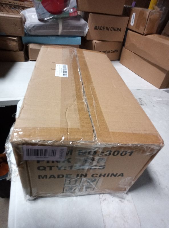 Photo 1 of 12Pcs Pink Plastic Wine Glasses 13.5oz Reusable Acrylic Wedding Goblets Toasting Glassware Unbreakable Wine Cups with Long Stem Crystal Drinking Glasses Champagne Flutes for Bar Restaurants Party