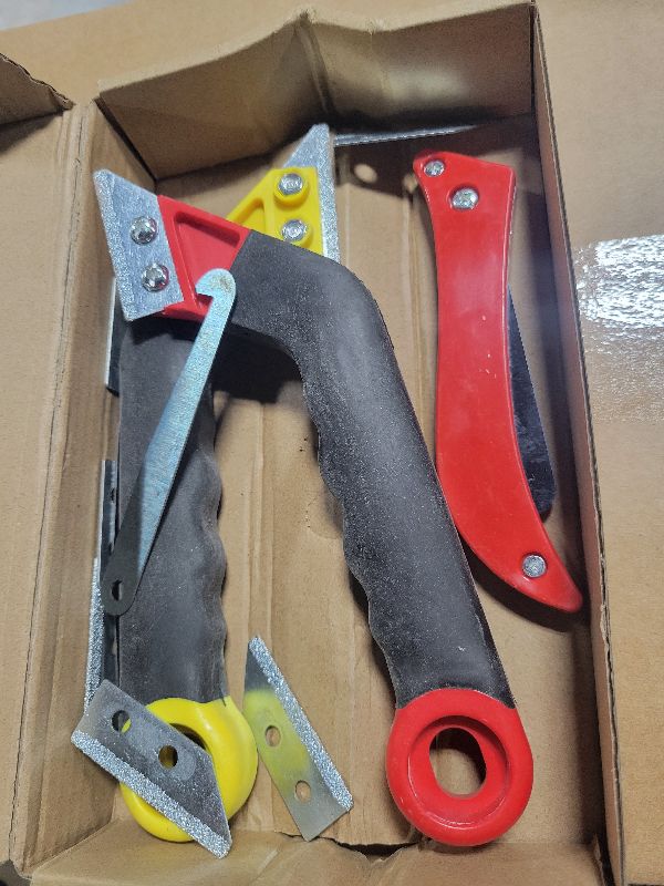 Photo 1 of 11 Pack Grout Removal Tool Kit, 2 Tile Grout Saws with 6 Extra Blades + Bonus Hand Grout Saw & 2 Grout Cleaning Blades, Ideal for Tile Gap Cleaning and Repair